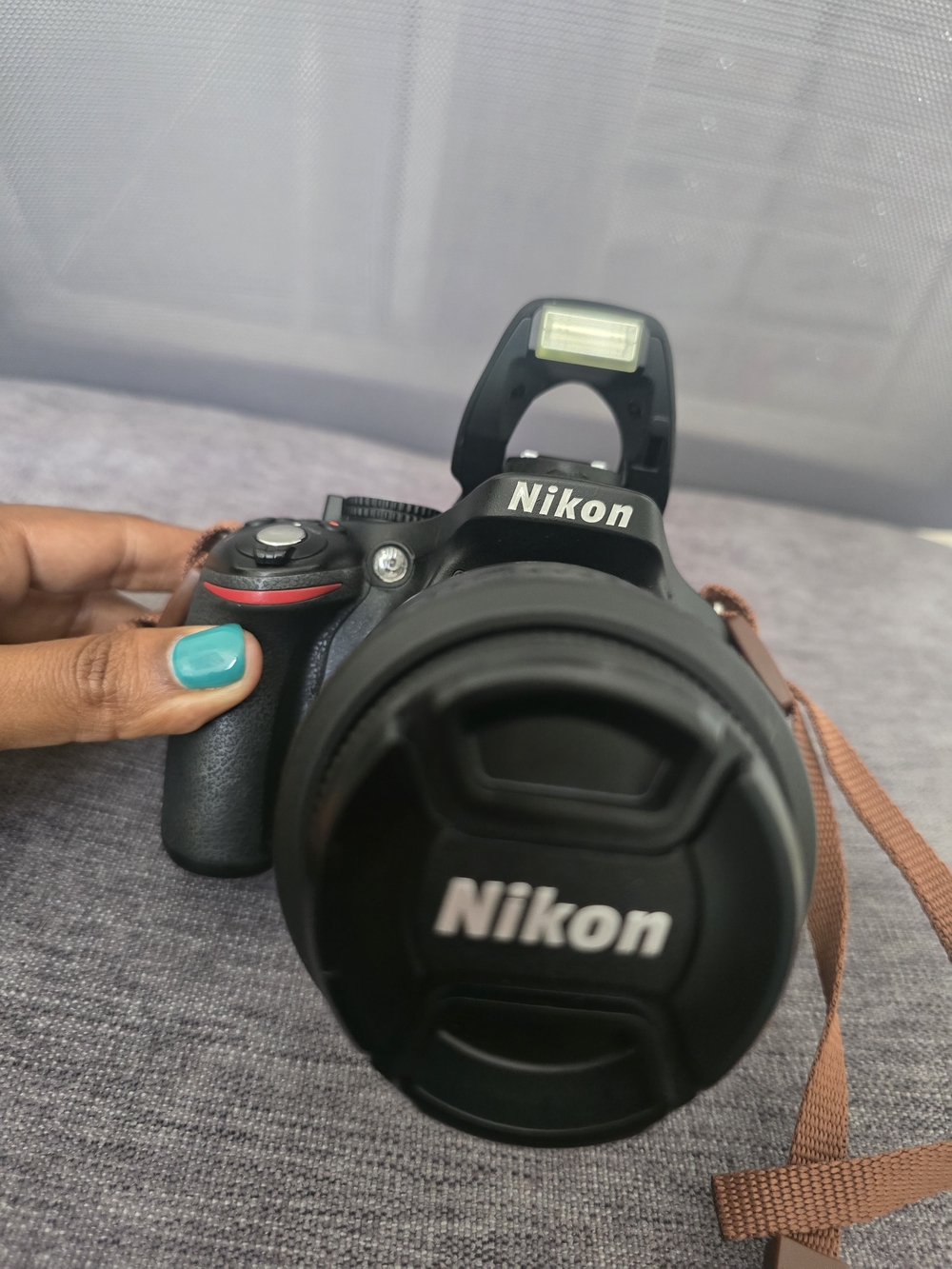 Nikon Black DSLR Camera with Built-In Flash